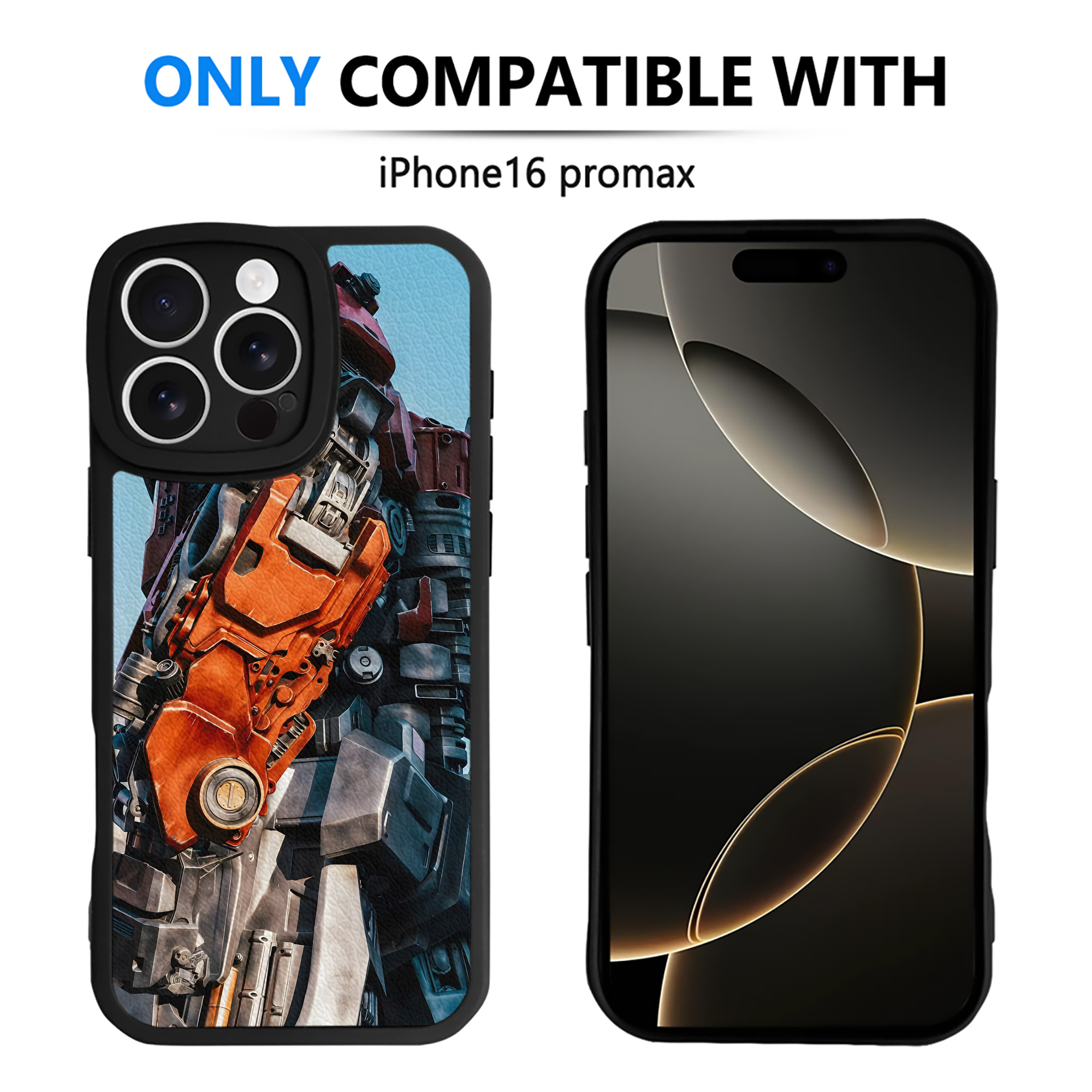 （画像用） Transformers トランスフォーマー 【iPhone 16シリーズ対応】シリコンスマホケース（レザー調） 材質：シリコン